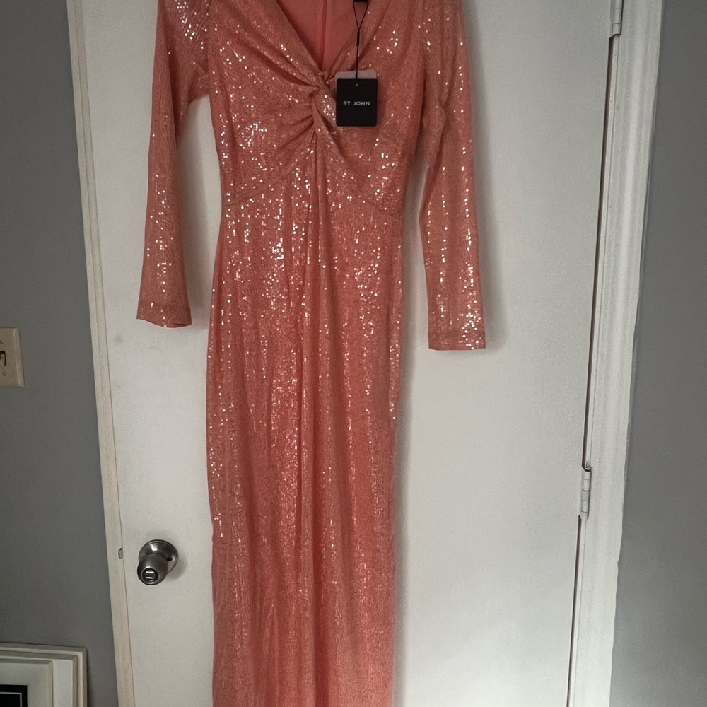 St. John Sequin Long Sleeve Gown - Picture 3 of 11